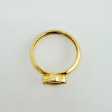 Anillo Trebol Diamantado 1.2gr / T4 1 /2 / Oro Amarillo 18K *
