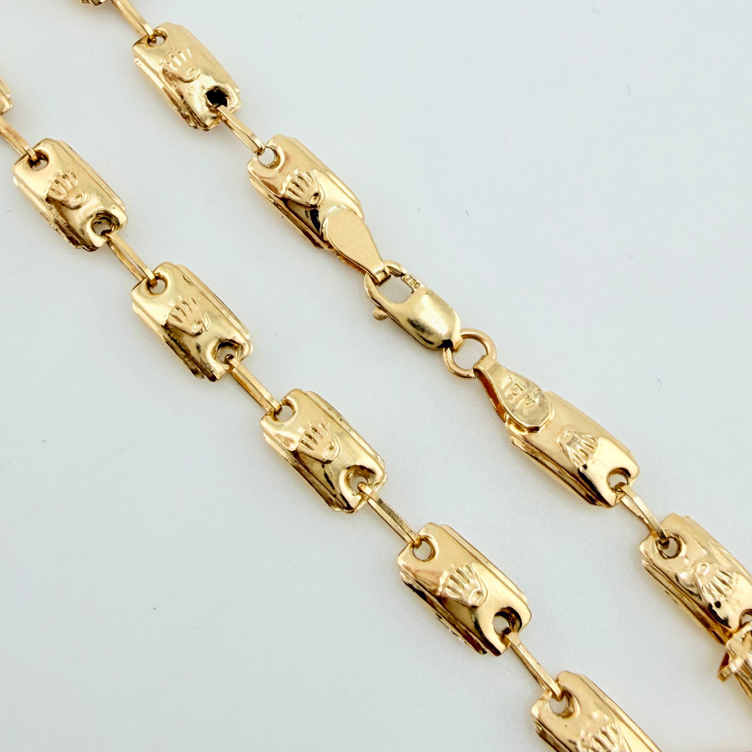 Pulso Rustico Corona 4.15gr / 7 3/4 in / 4.9mm Oro Amarillo 18K