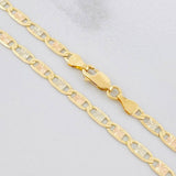 Flat Anchor Chain 7.4g / 18 in / 3.4mm 18K Three Golds