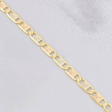 Flat Anchor Chain 7.4g / 18 in / 3.4mm 18K Three Golds