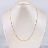 Flat Anchor Chain 7.4g / 18 in / 3.4mm 18K Three Golds