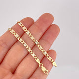 Flat Anchor Chain 7.4g / 18 in / 3.4mm 18K Three Golds