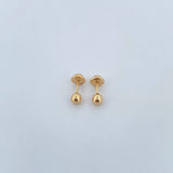 Stud Earrings Bead 0.4gr / 4mm Polished 18K Yellow Gold $