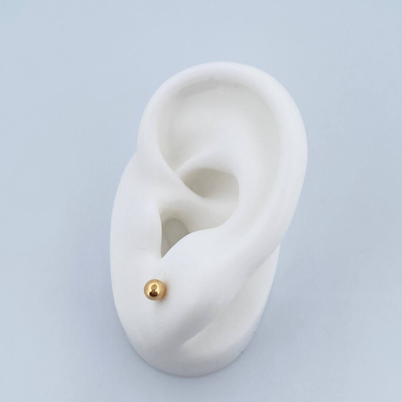 Stud Earrings Bead 0.4gr / 4mm Polished 18K Yellow Gold $