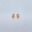 Stud Earrings Bead 0.55gr / 5mm Polished 18K Yellow Gold &