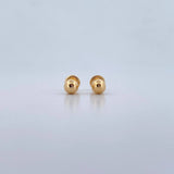 Stud Earrings Bead 0.55gr / 5mm Polished 18K Yellow Gold &