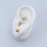 Stud Earrings Bead 0.55gr / 5mm Polished 18K Yellow Gold &