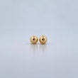Stud Earrings Bead Polished 0.65gr / 6mm Yellow Gold &