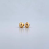 Stud Earrings Bead 0.55gr / 6mm Polished 18K Yellow Gold $