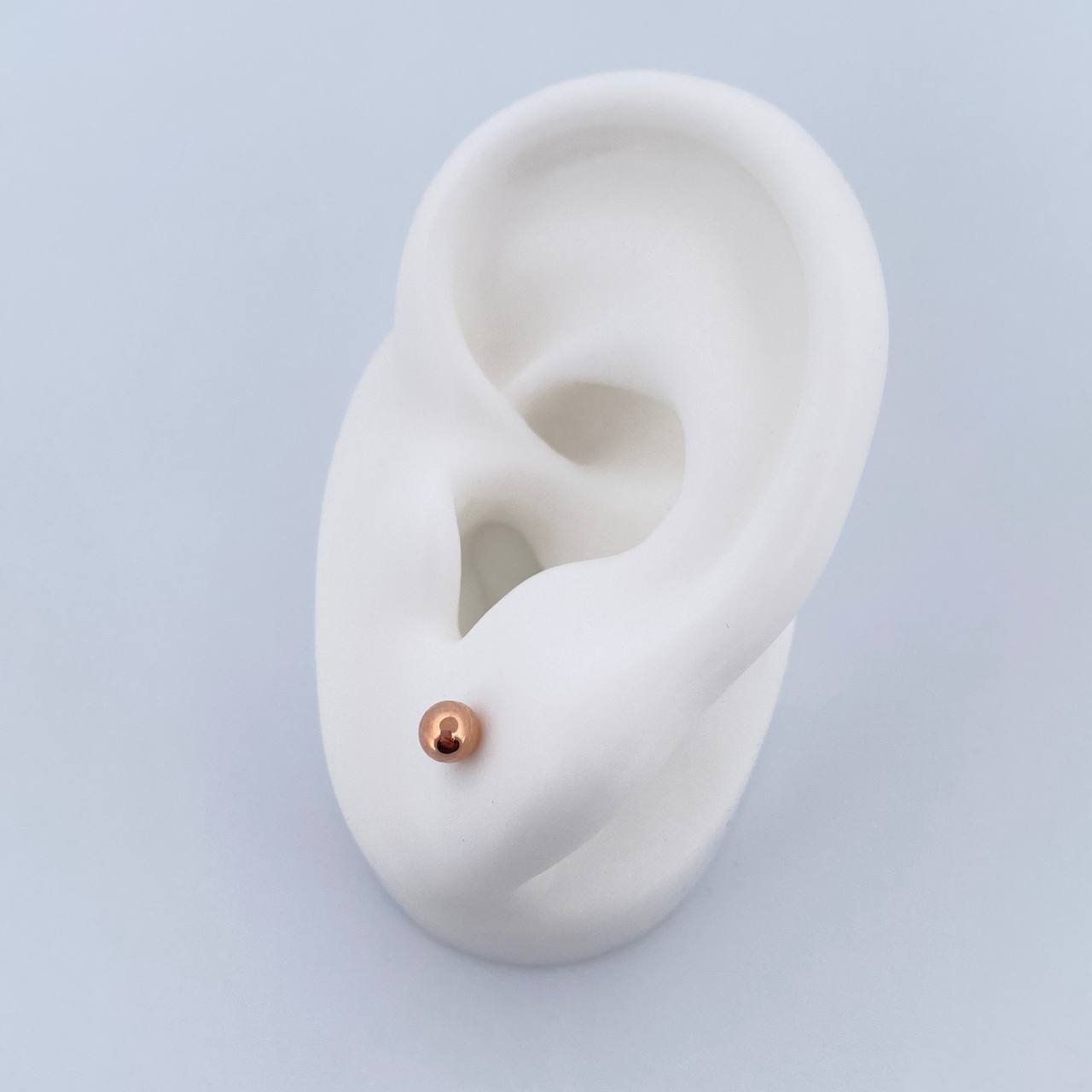 Topos Bola Lisa 0.5gr / 4mm Oro Rosa 18K %