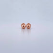Stud Earrings Bead 0.55gr / 5mm Polished 18K Rose Gold &