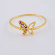 Butterfly Silhouette Ring 1.1 g / T8 1/2 18K Yellow Gold