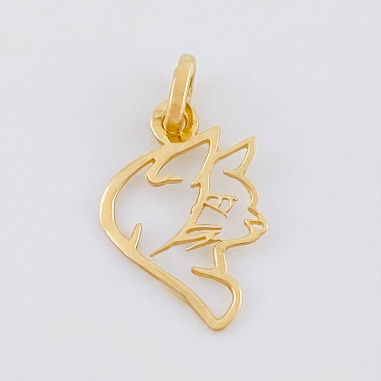 Dije Silueta De Zorro 0.3 g / 3/4 in Oro Amarillo 18K