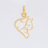 Dije Silueta De Zorro 0.3 g / 3/4 in Oro Amarillo 18K