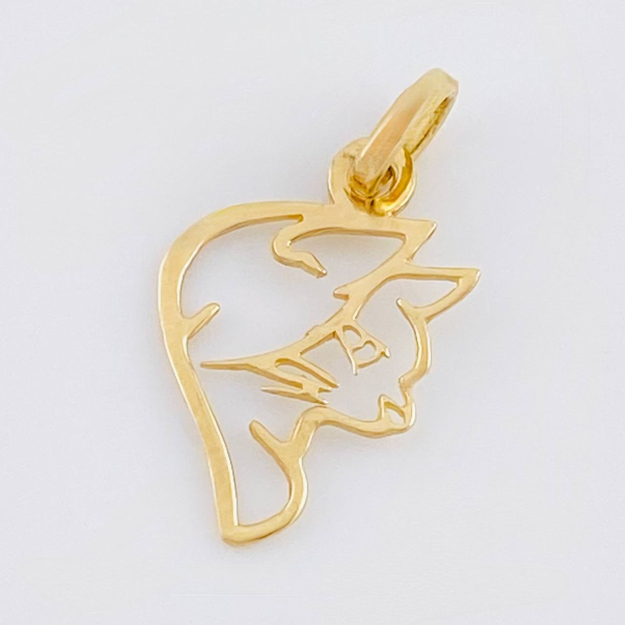 Dije Silueta De Zorro 0.3 g / 3/4 in Oro Amarillo 18K