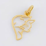 Dije Silueta De Zorro 0.3 g / 3/4 in Oro Amarillo 18K