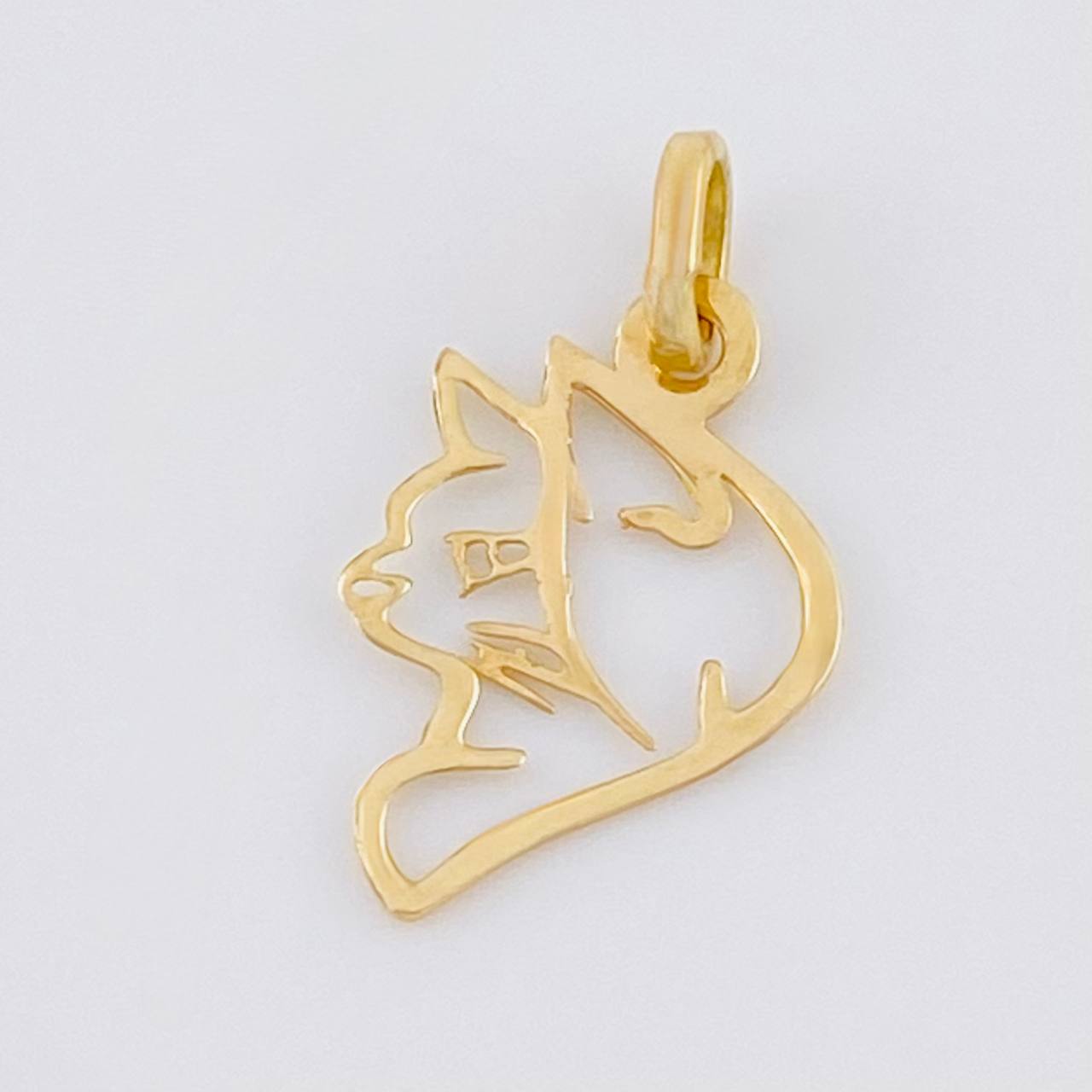 Dije Silueta De Zorro 0.3 g / 3/4 in Oro Amarillo 18K