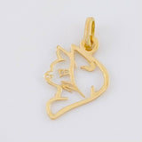 Dije Silueta De Zorro 0.3 g / 3/4 in Oro Amarillo 18K