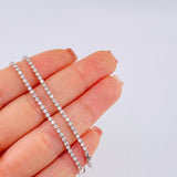 Cadena Tenis Diamantes 4,24 Qts 4.75 g / 15 in / 1.9 mm Oro Blanco 18K