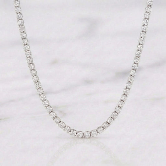 Tennis Chain Diamonds 4.24 Cts 4.75 g / 15 in / 1.9 mm 18K White Gold