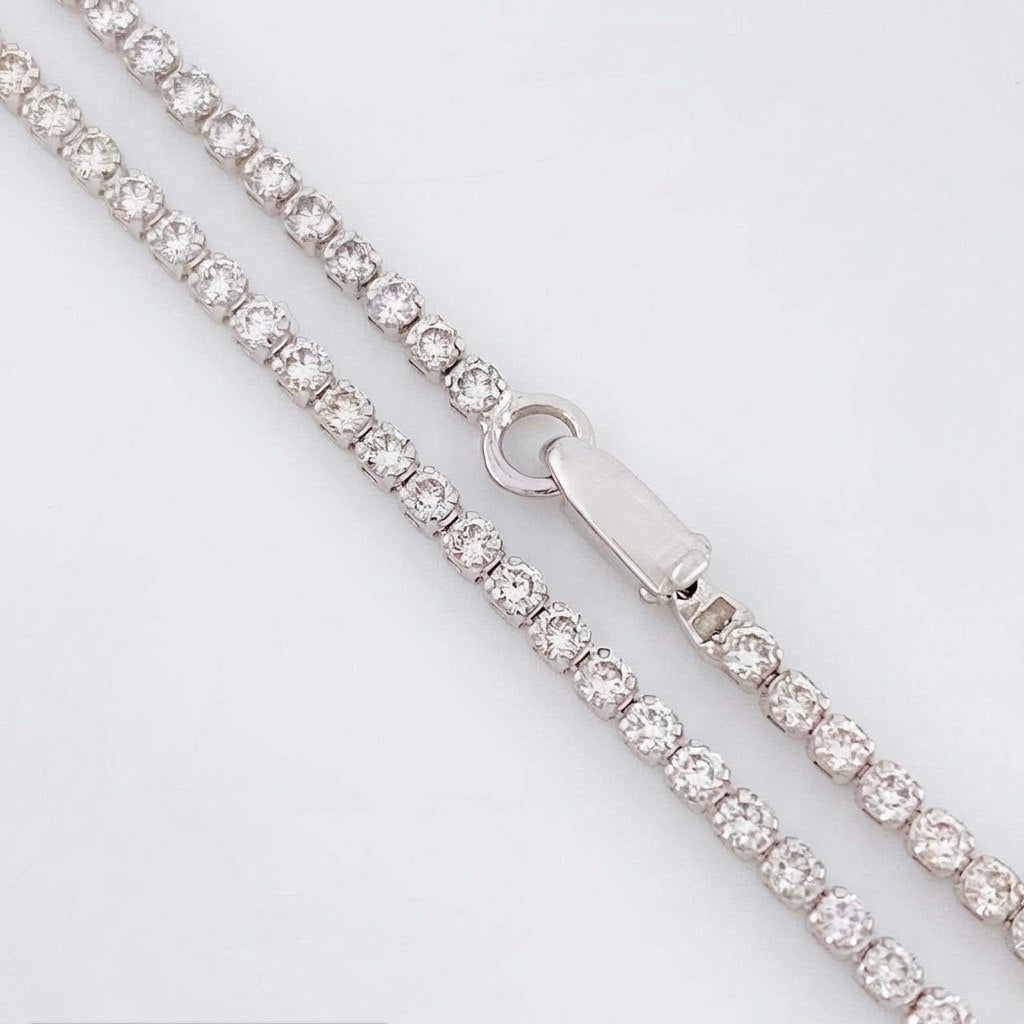 Cadena Tenis Diamantes 4,24 Qts 4.75 g / 15 in / 1.9 mm Oro Blanco 18K