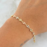 Bracelet GC 3.5gr / 21cm / 4mm Smooth Three 18K Gold *