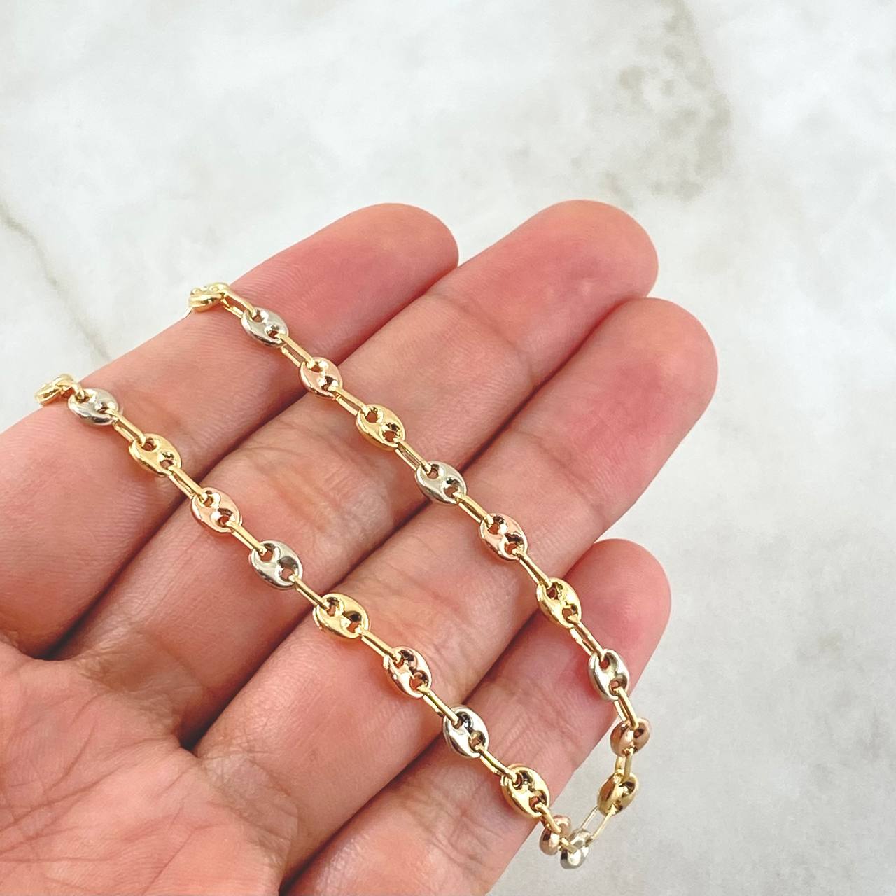 Cadena GC 9.25gr / 60cm / 4.2mm Lisa Tres Oros 18K