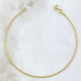 Tobillera China 1.45gr / 23cm / 1.5mm Oro Amarillo +1 18K *