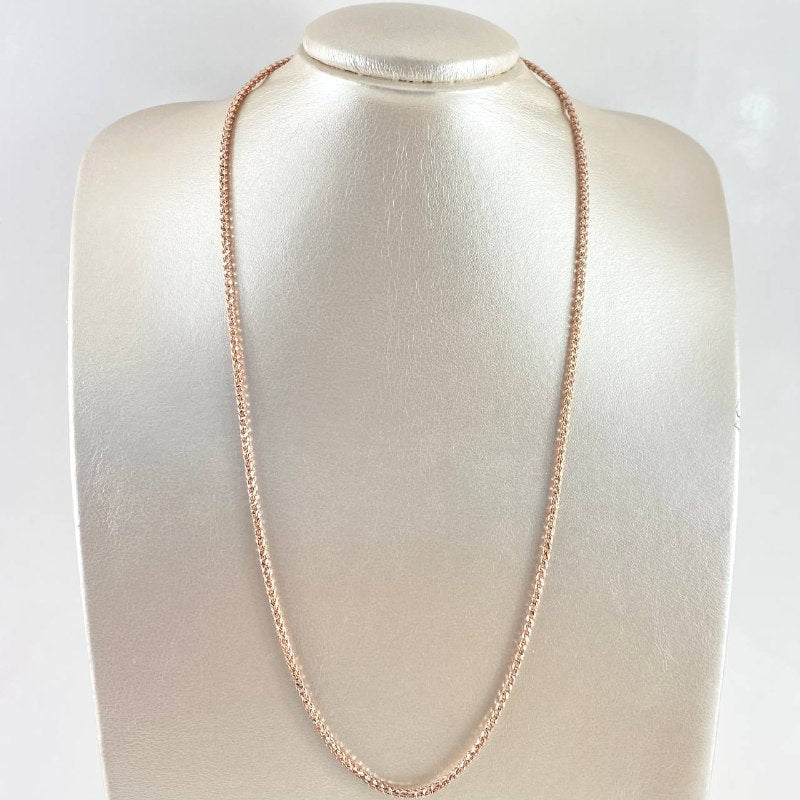 Geo Franco Chain 24.9gr / 23 1/2 in / 2.5mm Two-Tone White Rose Gold +4 18K ©