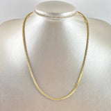 Cadena Tennis 11.1gr / 45cm / 2mm Circones Blancos Oro Amarillo +4 18K ©