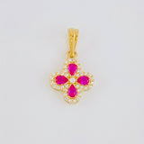 Dije Flor Trebol Tupido 1.15g / 3/4 in Oro Amarillo 18K