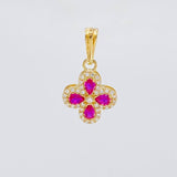 Dije Flor Trebol Tupido 1.15g / 3/4 in Oro Amarillo 18K