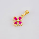 Dije Flor Trebol Tupido 1.15g / 3/4 in Oro Amarillo 18K