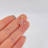 Dije Flor Trebol Tupido 1.15g / 3/4 in Oro Amarillo 18K
