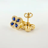 Topos Flor Trebol Tupido 2.25g / in / 9.15mm Oro Amarillo 18K