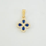 Dije Flor Trebol Tupido 1.1g / 3/4 in Oro Amarillo 18K