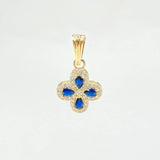 Dije Flor Trebol Tupido 1.1g / 3/4 in Oro Amarillo 18K