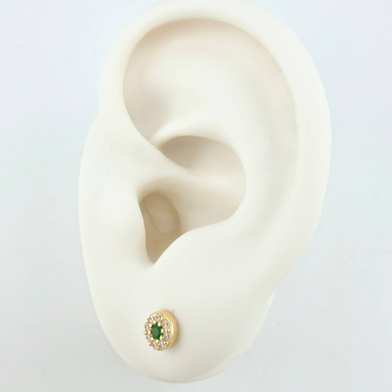 Topos Circulo Tupido 1g / in / 5.4mm Oro Amarillo 18K