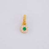Circular Pendant Dense 0.45g / 1/2 in 18K Yellow Gold