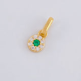 Circular Pendant Dense 0.45g / 1/2 in 18K Yellow Gold