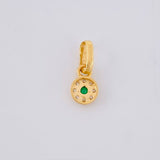 Circular Pendant Dense 0.45g / 1/2 in 18K Yellow Gold