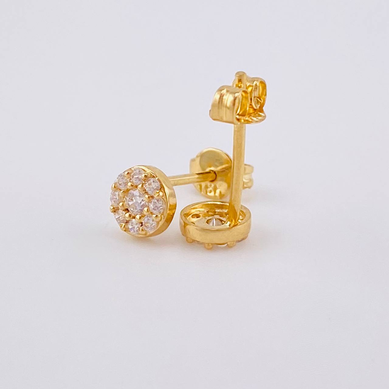 Topos Circular tupido 1.05g / in / 5.3mm Oro Amarillo 18K