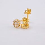Topos Circular tupido 1.05g / in / 5.3mm Oro Amarillo 18K