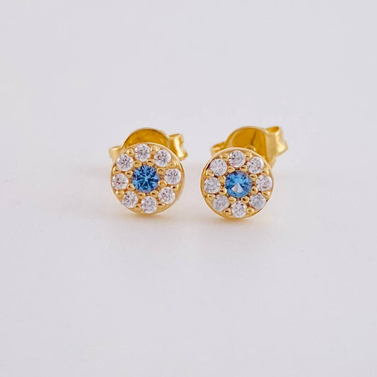 Topos Circular Tupido 1.25g / 2 1/2 in Oro Amarillo 18K