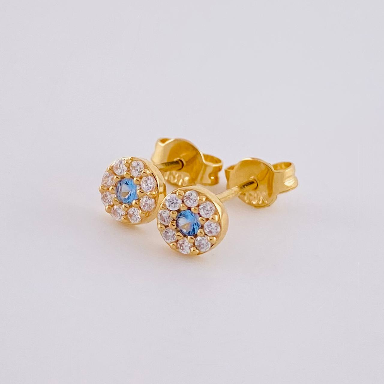 Topos Circular Tupido 1g / in / 5.4mm Oro Amarillo 18K