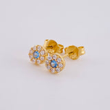 Topos Circular Tupido 1g / in / 5.4mm Oro Amarillo 18K