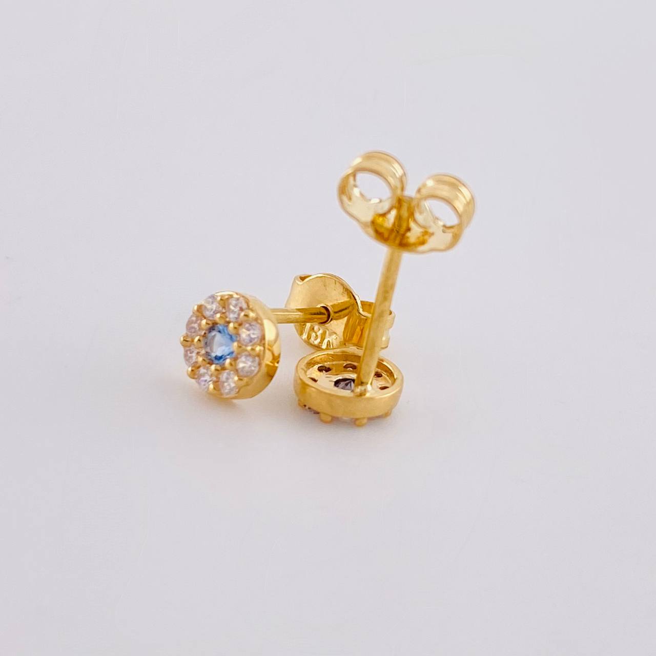 Topos Circular Tupido 1g / in / 5.4mm Oro Amarillo 18K