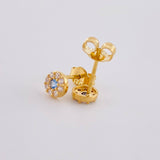 Topos Circular Tupido 1g / in / 5.4mm Oro Amarillo 18K