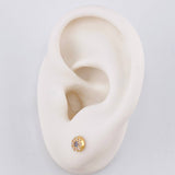 Topos Circular Tupido 1g / in / 5.4mm Oro Amarillo 18K