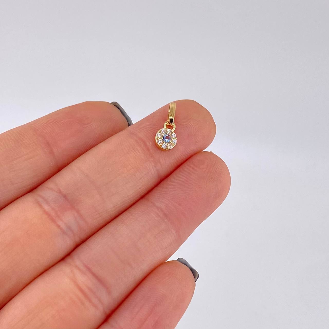Pendant Circular Dense 0.45g / 1/2 in Yellow Gold 18K